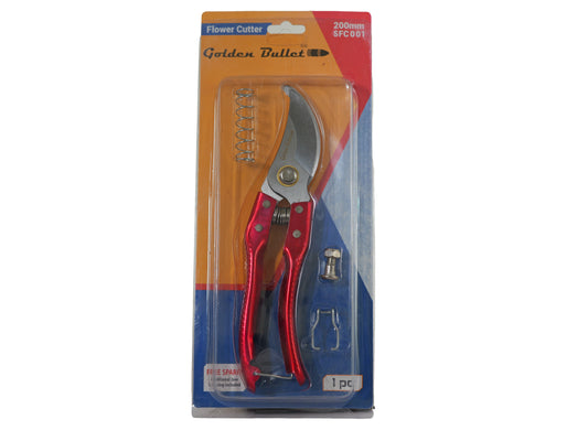Golden Bullet Flower Cutter 200mm | Heavy Duty Garden Pruning Shear with Spare Spring & Blade
